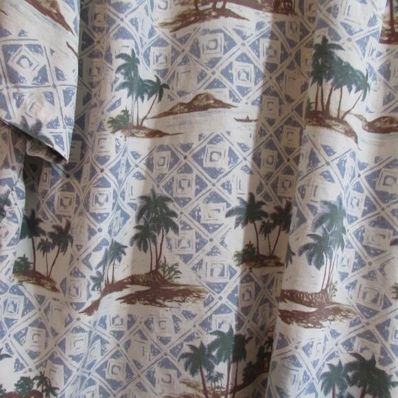 ST JOHN'S BAY MEN'S PRINTED DRESS SHIRT SIZE 3XLT PALM TREES COLLARED SI… - Picture 8 of 8